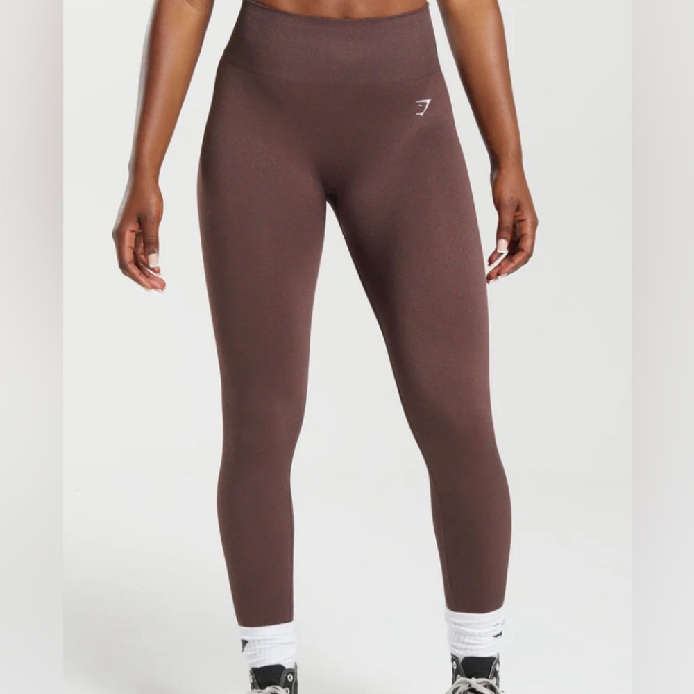 Chocolate Brown Gymshark Adapt Fleck Seamless Leggings